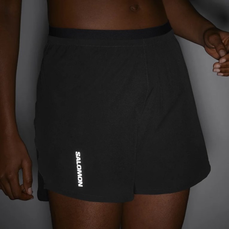 Black Salomon Cross 5'' Women's Running Shorts | PH 15740J